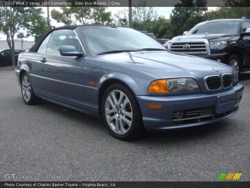 Steel Blue Metallic / Grey 2002 BMW 3 Series 330i Convertible