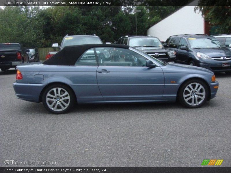 Steel Blue Metallic / Grey 2002 BMW 3 Series 330i Convertible