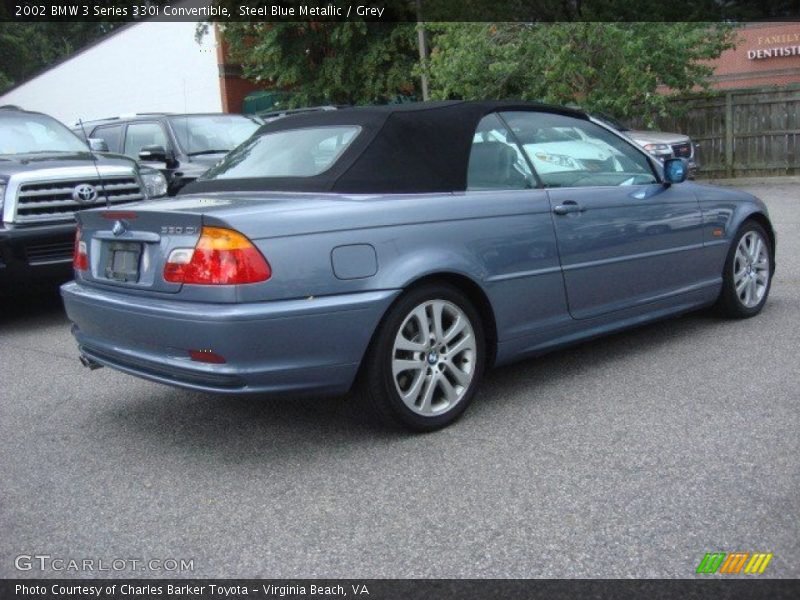 Steel Blue Metallic / Grey 2002 BMW 3 Series 330i Convertible