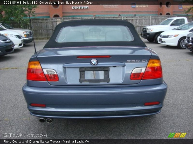 Steel Blue Metallic / Grey 2002 BMW 3 Series 330i Convertible