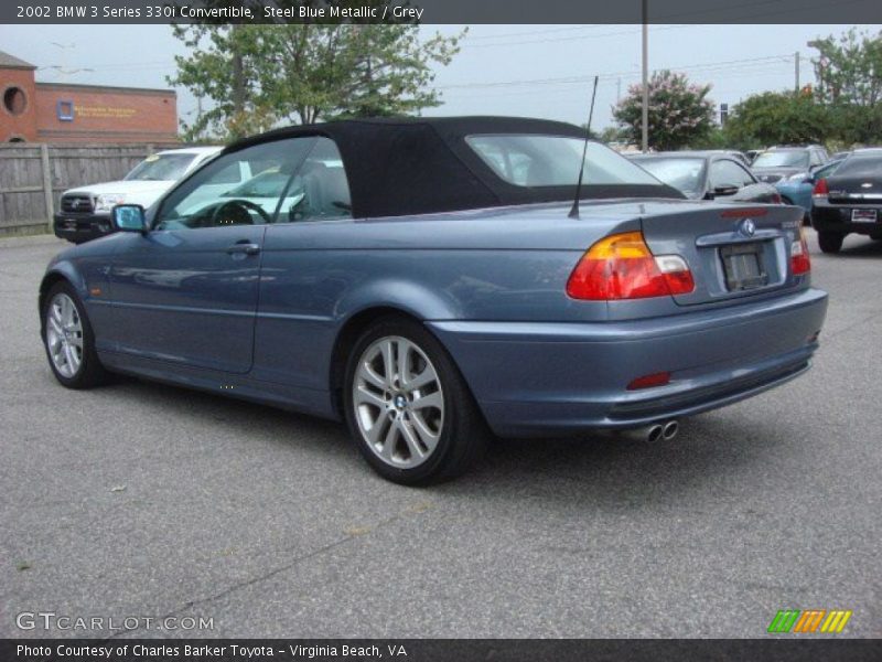 Steel Blue Metallic / Grey 2002 BMW 3 Series 330i Convertible