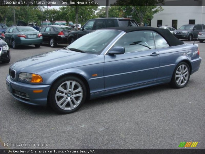 Steel Blue Metallic / Grey 2002 BMW 3 Series 330i Convertible