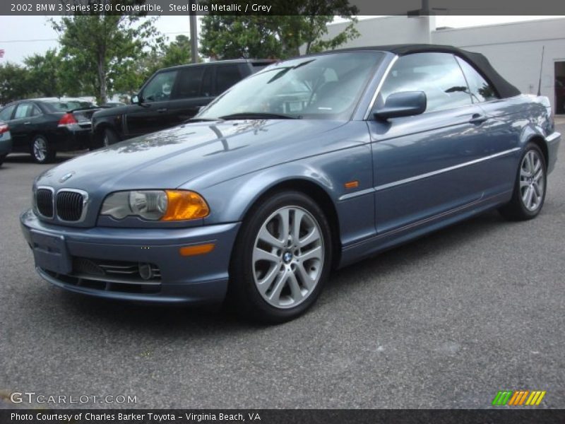 Steel Blue Metallic / Grey 2002 BMW 3 Series 330i Convertible