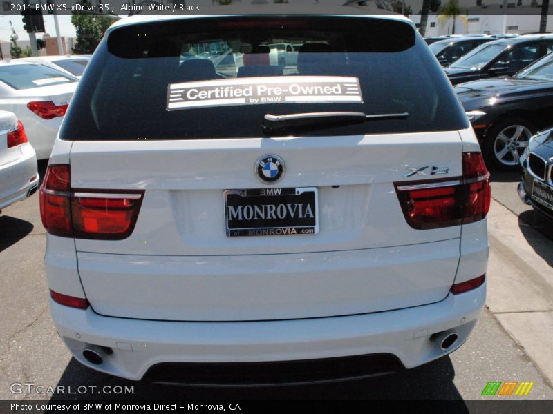 Alpine White / Black 2011 BMW X5 xDrive 35i