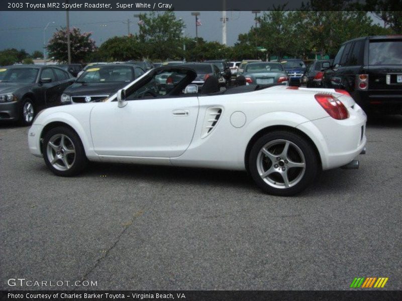 Super White / Gray 2003 Toyota MR2 Spyder Roadster