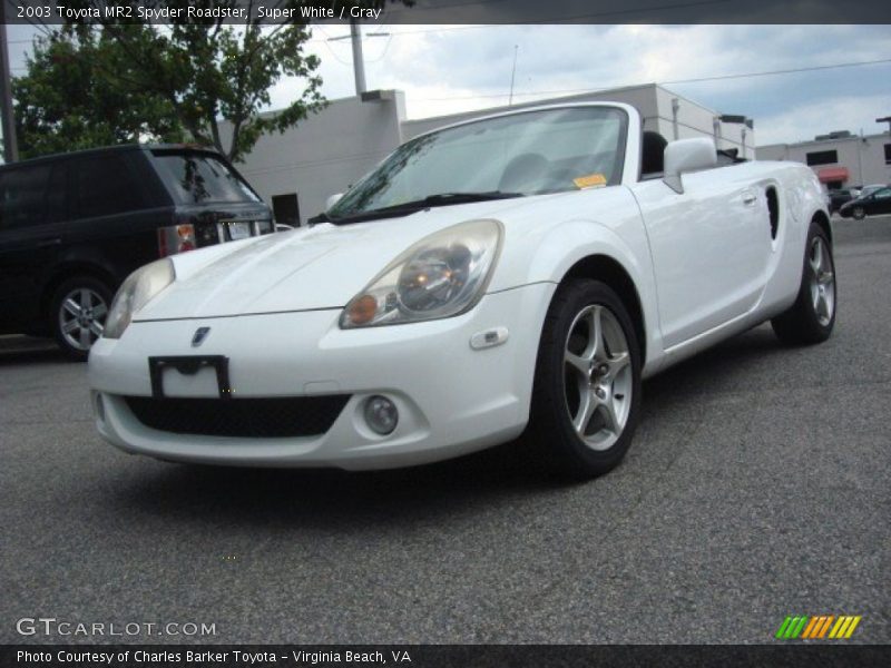 Super White / Gray 2003 Toyota MR2 Spyder Roadster