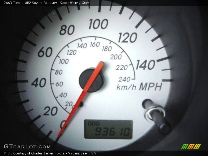 Super White / Gray 2003 Toyota MR2 Spyder Roadster