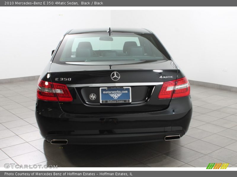Black / Black 2010 Mercedes-Benz E 350 4Matic Sedan