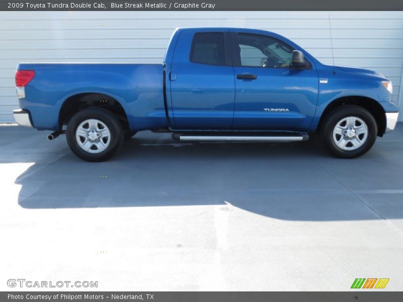 Blue Streak Metallic / Graphite Gray 2009 Toyota Tundra Double Cab
