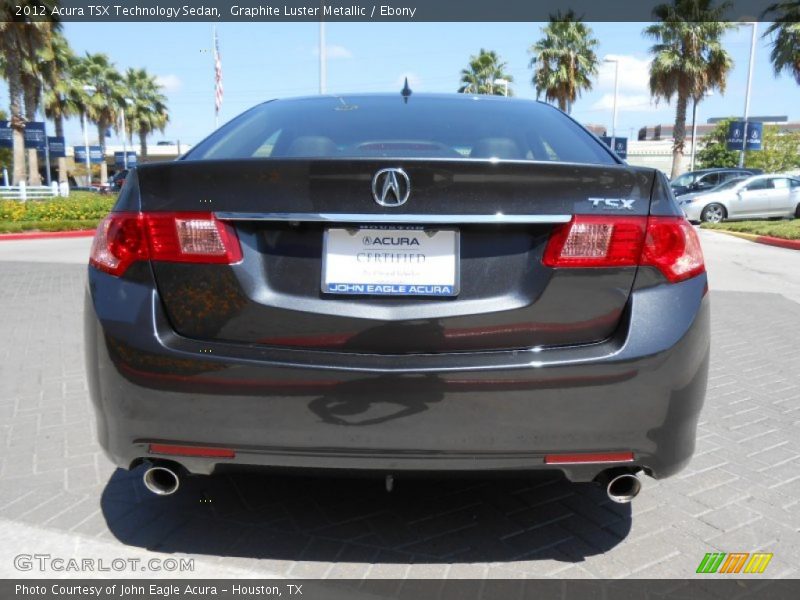 Graphite Luster Metallic / Ebony 2012 Acura TSX Technology Sedan