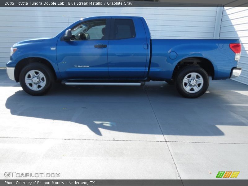 Blue Streak Metallic / Graphite Gray 2009 Toyota Tundra Double Cab