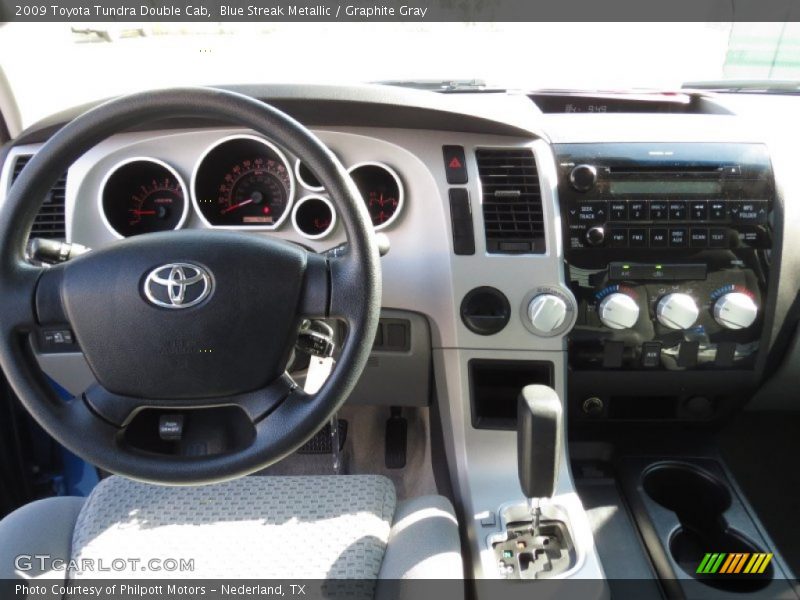 Blue Streak Metallic / Graphite Gray 2009 Toyota Tundra Double Cab