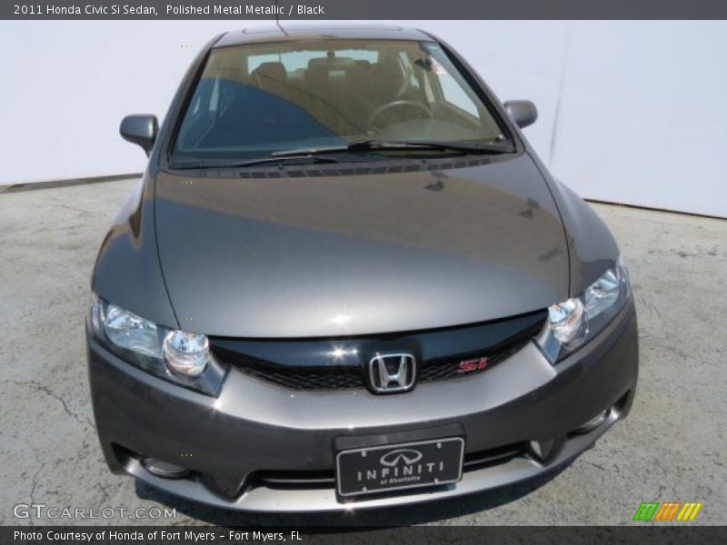 Polished Metal Metallic / Black 2011 Honda Civic Si Sedan