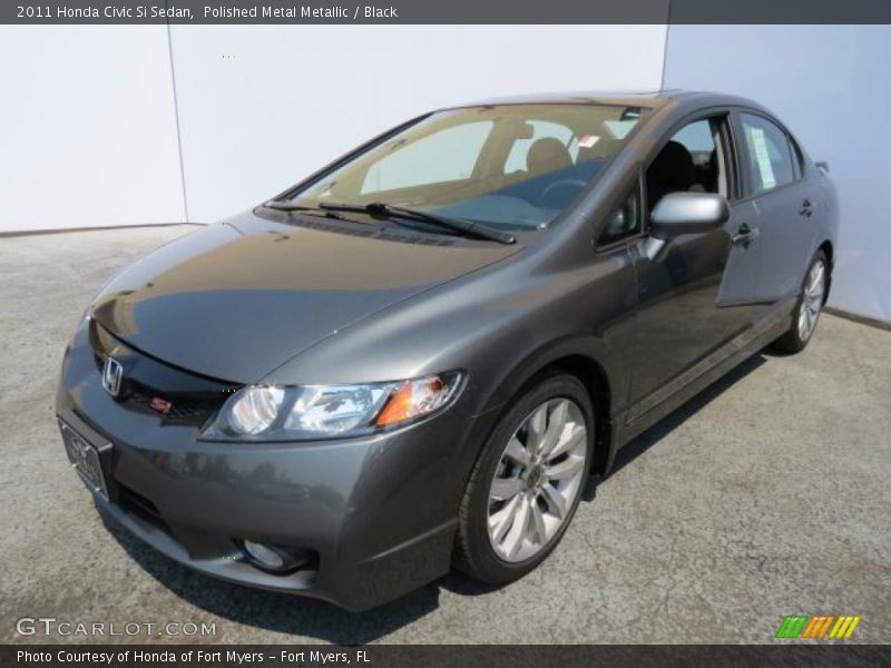 Polished Metal Metallic / Black 2011 Honda Civic Si Sedan