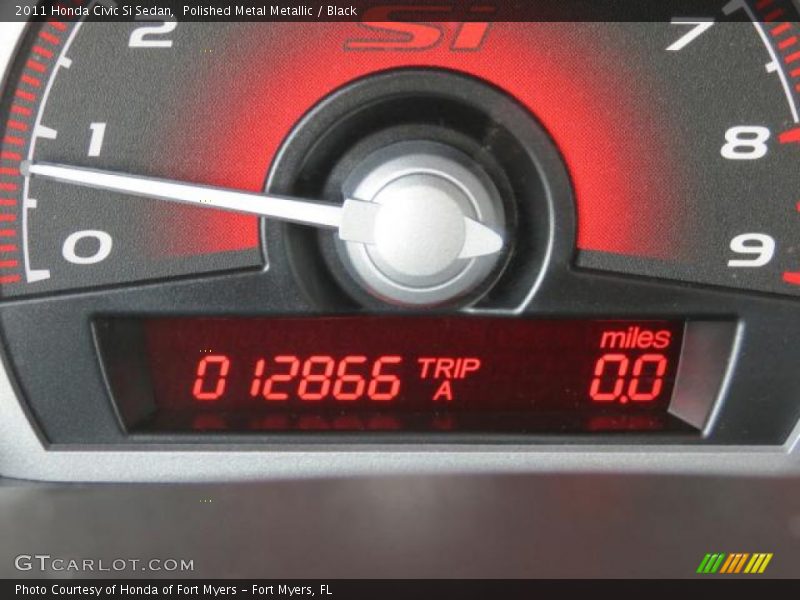Polished Metal Metallic / Black 2011 Honda Civic Si Sedan