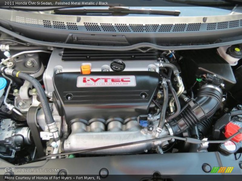 Polished Metal Metallic / Black 2011 Honda Civic Si Sedan