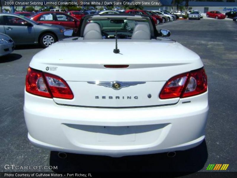 Stone White / Dark Slate Gray/Light Slate Gray 2008 Chrysler Sebring Limited Convertible