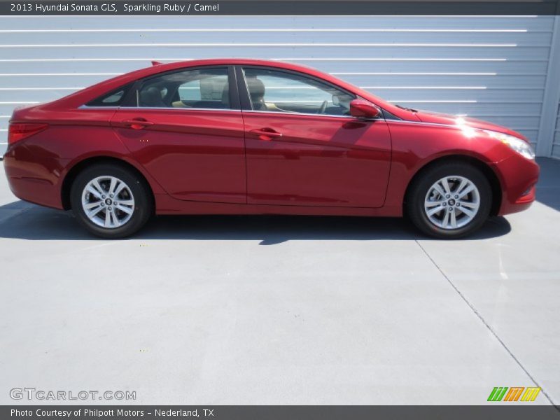 Sparkling Ruby / Camel 2013 Hyundai Sonata GLS