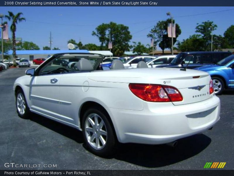 Stone White / Dark Slate Gray/Light Slate Gray 2008 Chrysler Sebring Limited Convertible