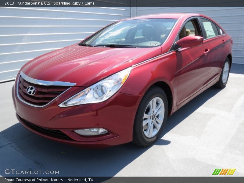 Sparkling Ruby / Camel 2013 Hyundai Sonata GLS