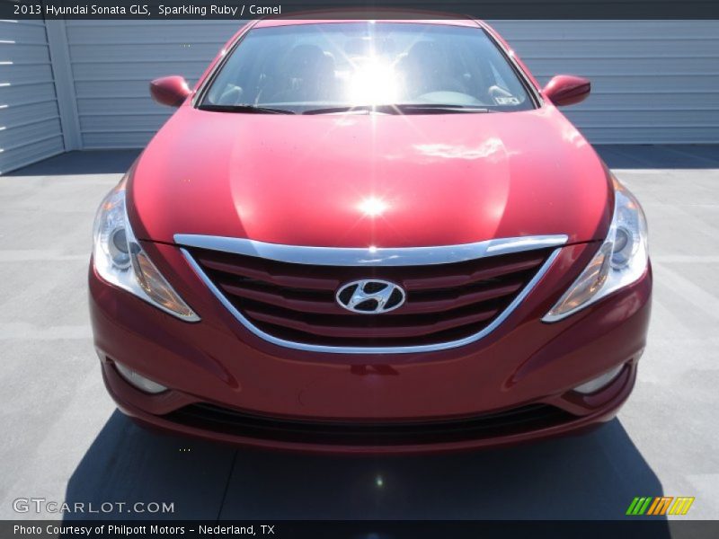 Sparkling Ruby / Camel 2013 Hyundai Sonata GLS