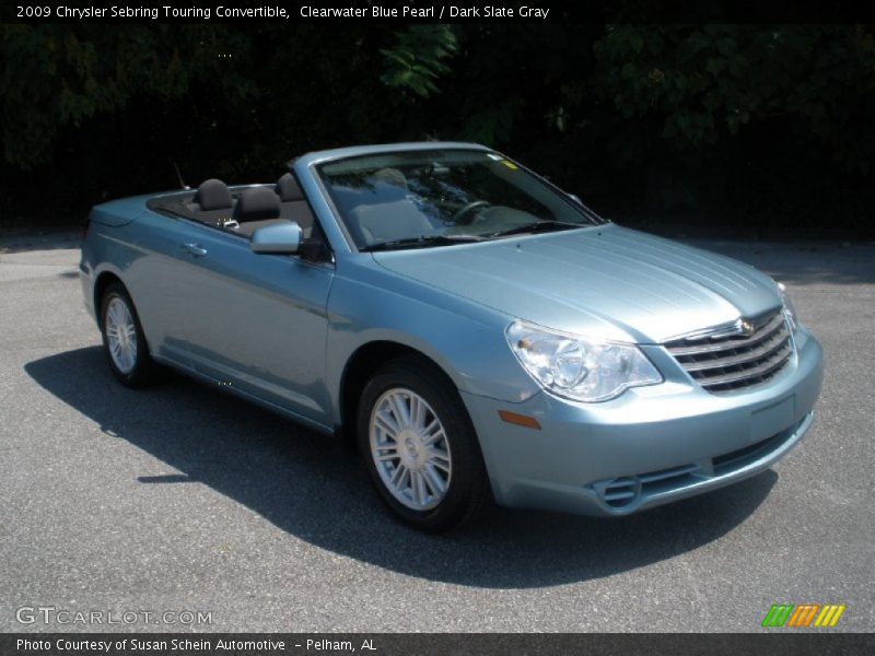 Clearwater Blue Pearl / Dark Slate Gray 2009 Chrysler Sebring Touring Convertible