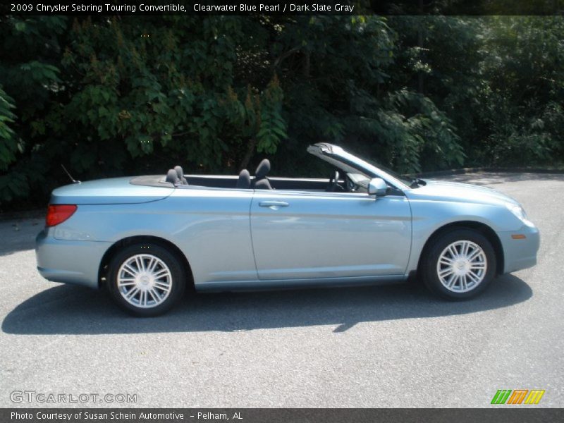 Clearwater Blue Pearl / Dark Slate Gray 2009 Chrysler Sebring Touring Convertible