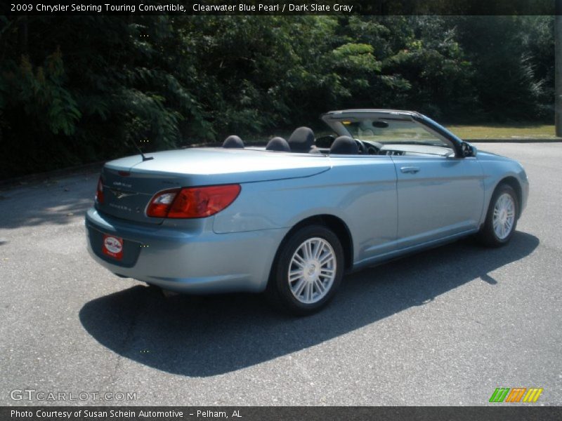 Clearwater Blue Pearl / Dark Slate Gray 2009 Chrysler Sebring Touring Convertible