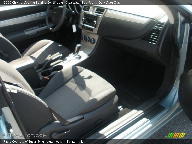 Clearwater Blue Pearl / Dark Slate Gray 2009 Chrysler Sebring Touring Convertible