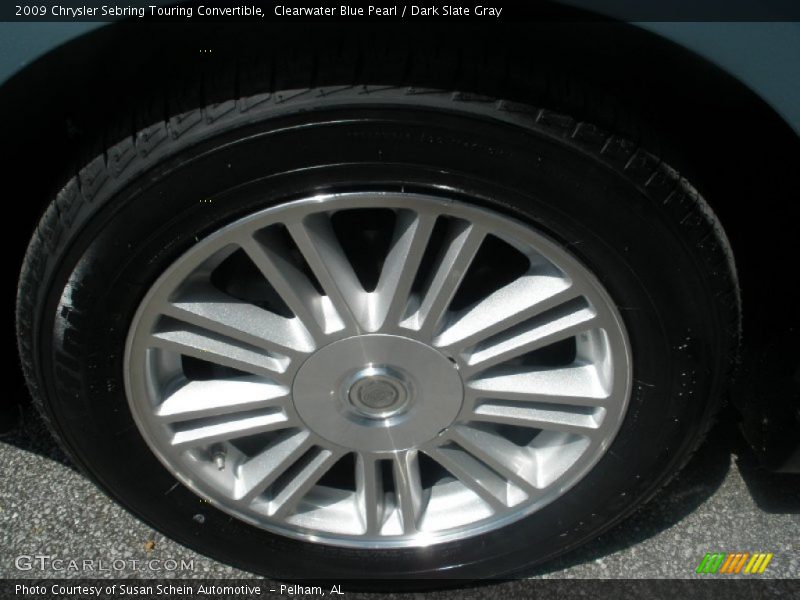 Clearwater Blue Pearl / Dark Slate Gray 2009 Chrysler Sebring Touring Convertible