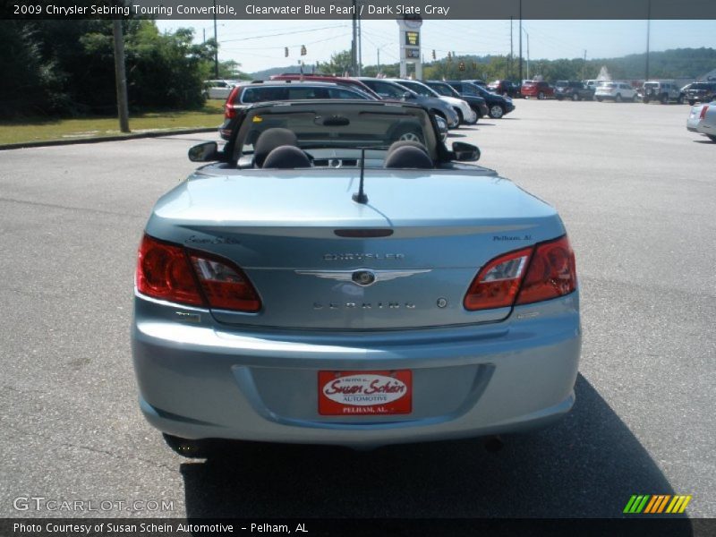 Clearwater Blue Pearl / Dark Slate Gray 2009 Chrysler Sebring Touring Convertible