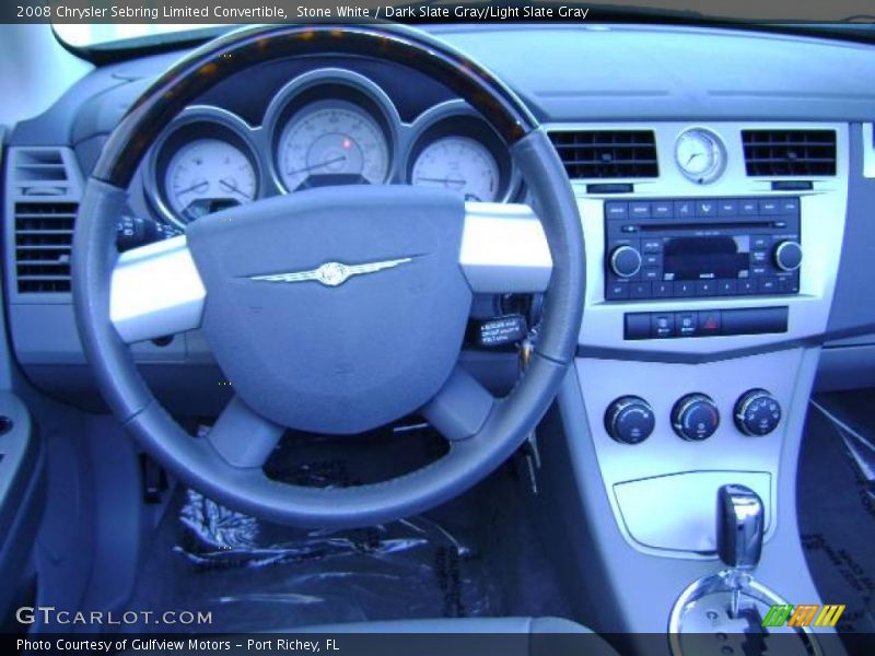Stone White / Dark Slate Gray/Light Slate Gray 2008 Chrysler Sebring Limited Convertible