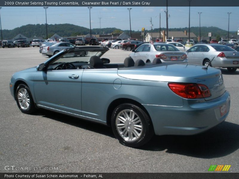 Clearwater Blue Pearl / Dark Slate Gray 2009 Chrysler Sebring Touring Convertible