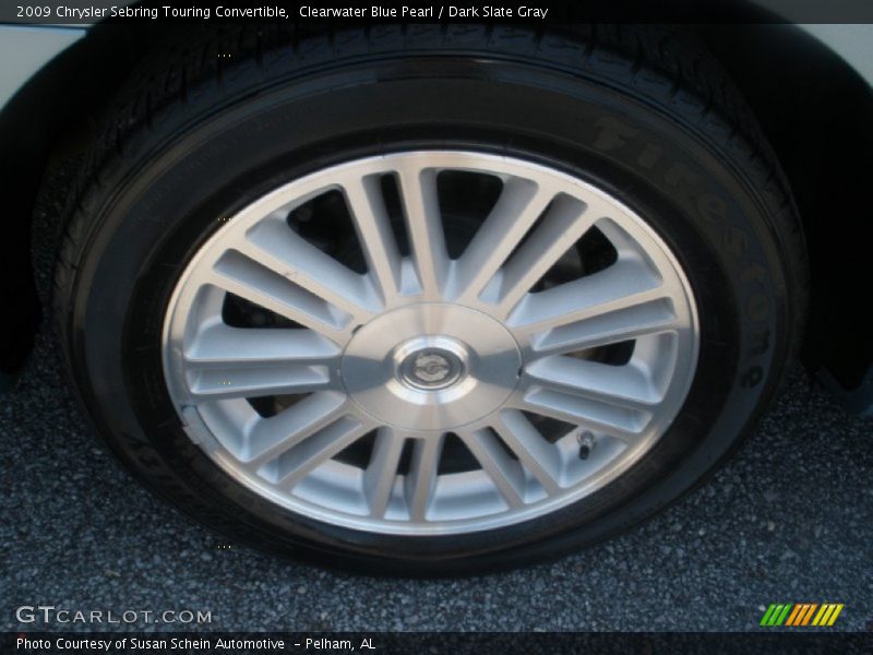Clearwater Blue Pearl / Dark Slate Gray 2009 Chrysler Sebring Touring Convertible