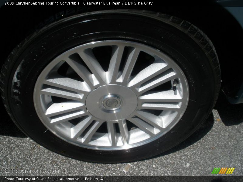 Clearwater Blue Pearl / Dark Slate Gray 2009 Chrysler Sebring Touring Convertible