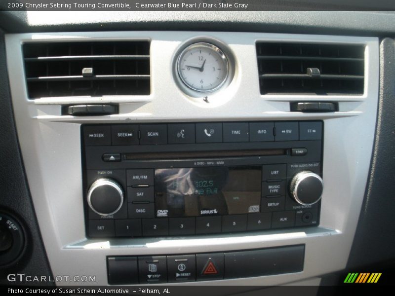 Clearwater Blue Pearl / Dark Slate Gray 2009 Chrysler Sebring Touring Convertible
