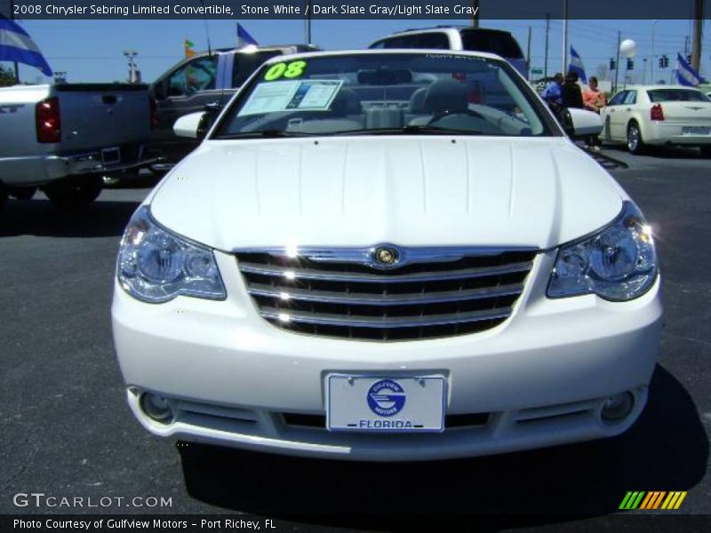 Stone White / Dark Slate Gray/Light Slate Gray 2008 Chrysler Sebring Limited Convertible