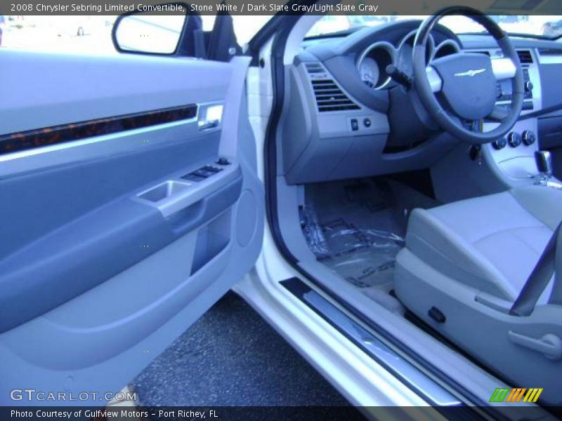 Stone White / Dark Slate Gray/Light Slate Gray 2008 Chrysler Sebring Limited Convertible