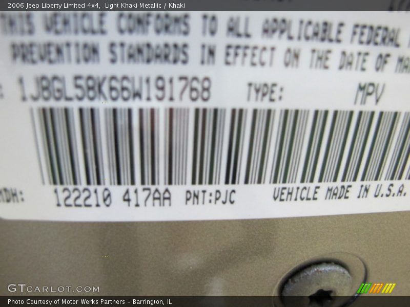 Light Khaki Metallic / Khaki 2006 Jeep Liberty Limited 4x4