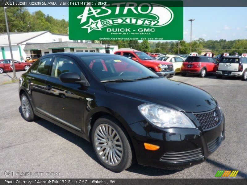 Black Pearl Metallic / Black 2011 Suzuki Kizashi SE AWD