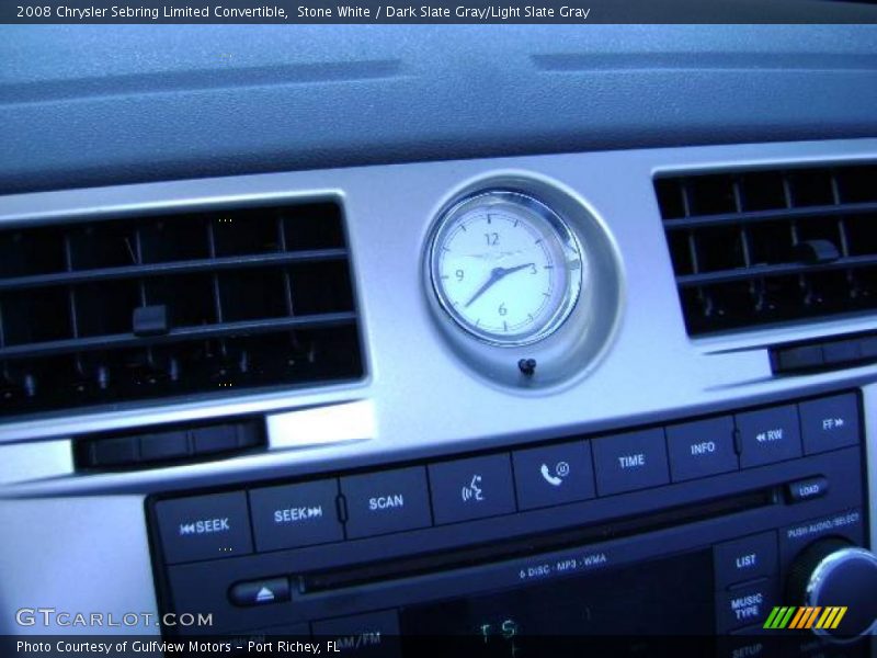 Stone White / Dark Slate Gray/Light Slate Gray 2008 Chrysler Sebring Limited Convertible