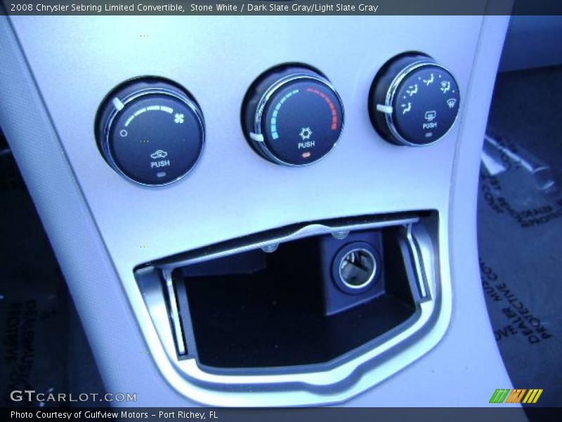 Stone White / Dark Slate Gray/Light Slate Gray 2008 Chrysler Sebring Limited Convertible