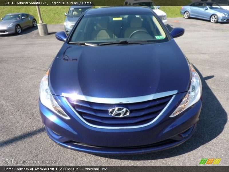 Indigo Blue Pearl / Camel 2011 Hyundai Sonata GLS