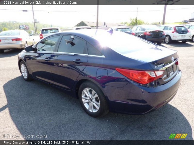 Indigo Blue Pearl / Camel 2011 Hyundai Sonata GLS