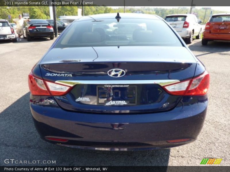 Indigo Blue Pearl / Camel 2011 Hyundai Sonata GLS