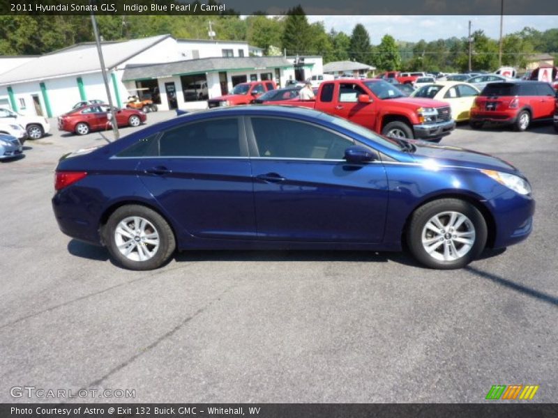 Indigo Blue Pearl / Camel 2011 Hyundai Sonata GLS