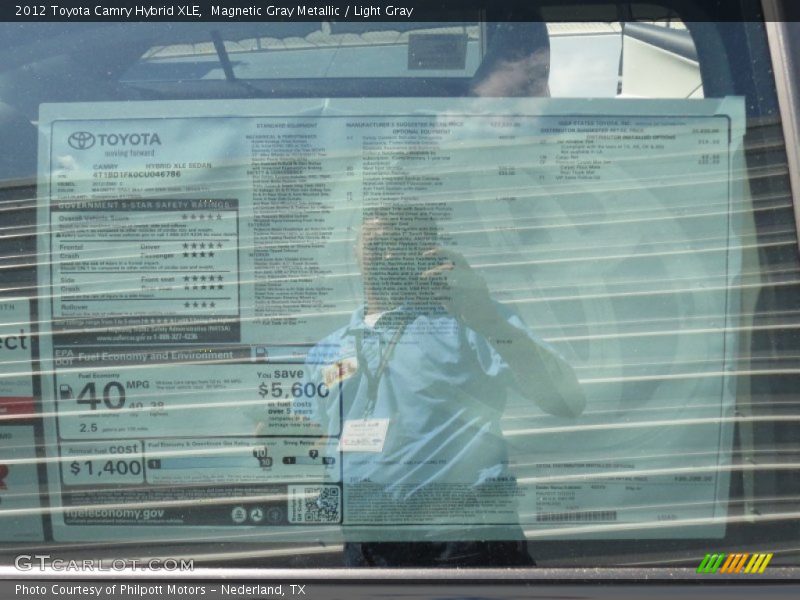 Magnetic Gray Metallic / Light Gray 2012 Toyota Camry Hybrid XLE