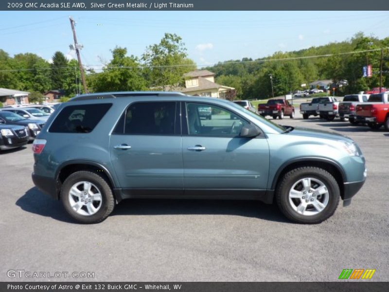Silver Green Metallic / Light Titanium 2009 GMC Acadia SLE AWD