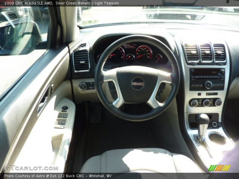 Silver Green Metallic / Light Titanium 2009 GMC Acadia SLE AWD