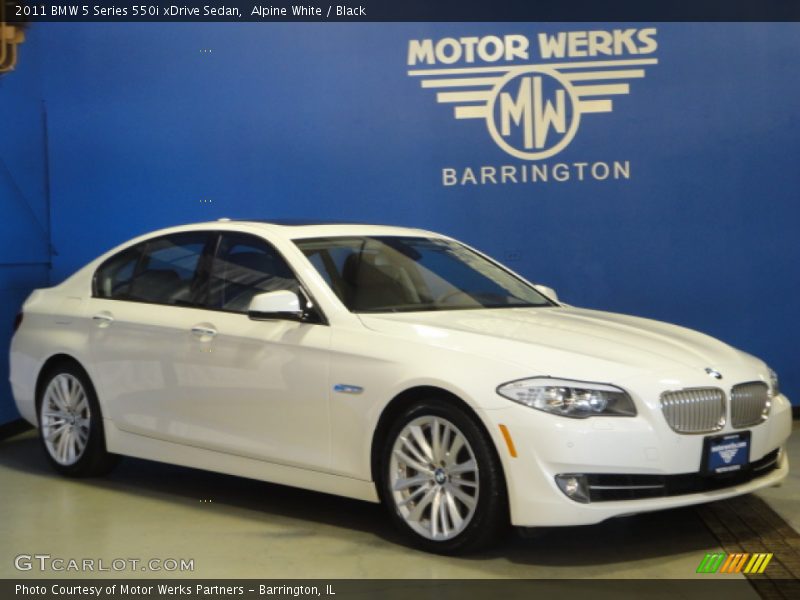 Alpine White / Black 2011 BMW 5 Series 550i xDrive Sedan